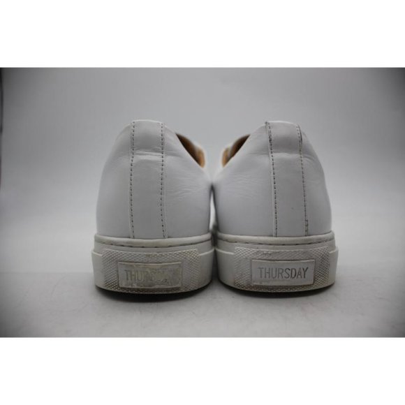Thursday Everyday Shoes Men's Size 13 White Leather Low Top Sneakers - Picture 5 of 10